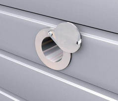 Abgasklappe besteht aus Aluminium mit Einem Innendurchmesser von der Öffnung 77 [mm], ermöglicht sterben Ableitung der Abgase ausserhalb der Räume.
